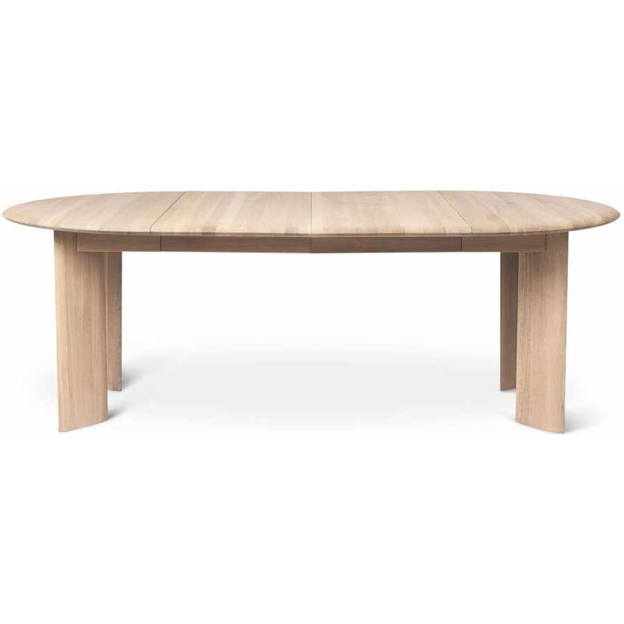 Ferm Living Bevel Double Extendable Dining Table - White Oiled Oak